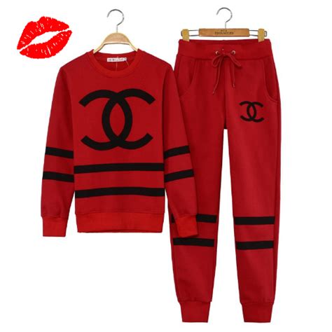 womens chanel sweatsuit|Chanel two piece set.